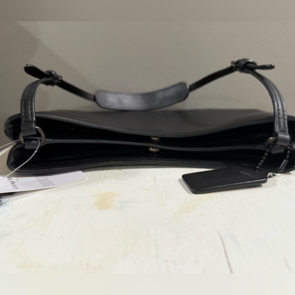 Authentic Coach Black Smooth Leather Penelope shoulder bag, purse, tote! New! - Picture 7 of 10